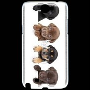 Coque Samsung Galaxy Note 2 Alignement de petits chiens