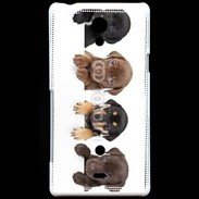 Coque Sony Xperia T Alignement de petits chiens