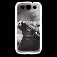 Coque Samsung Galaxy S3 Lionne en noir et blanc