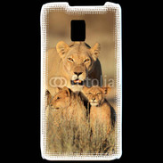 Coque LG P990 Lionne et ses petits