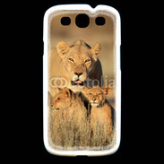 Coque Samsung Galaxy S3 Lionne et ses petits