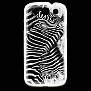Coque Samsung Galaxy S3 Zèbre en noir et blanc