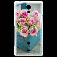 Coque Sony Xperia T Panier de roses