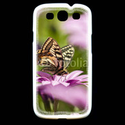 Coque Samsung Galaxy S3 Fleur et papillon