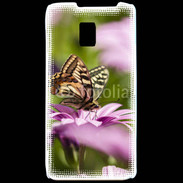 Coque LG P990 Fleur et papillon