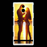 Coque Sony Xperia U Couple sur la plage