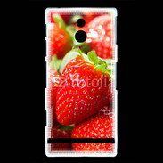 Coque Sony Xperia U Fraises en folie