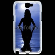 Coque Samsung Galaxy Note 2 Silhouette de nuit dans l'eau