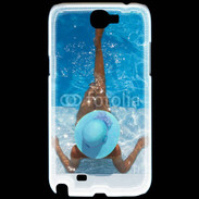 Coque Samsung Galaxy Note 2 Femme à la piscine