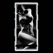 Coque Sony Xperia U Charme noir et blanc