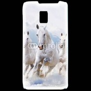 Coque LG P990 Chevaux blancs