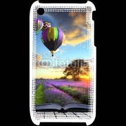 Coque iPhone 3G / 3GS Montgolfière et lavande 