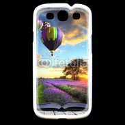 Coque Samsung Galaxy S3 Montgolfière et lavande 