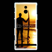 Coque Sony Xperia U Surfer couché de soleil