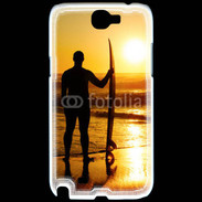Coque Samsung Galaxy Note 2 Surfer couché de soleil