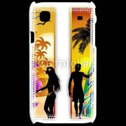 Coque Samsung Galaxy S Surfer et fille sur la plage