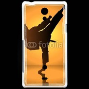 Coque Sony Xperia T Silhouette de karatéka