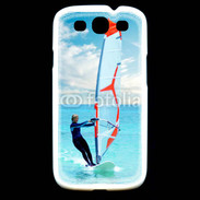 Coque Samsung Galaxy S3 Planche à voile en mer des caraïbes