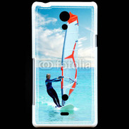 Coque Sony Xperia T Planche à voile en mer des caraïbes