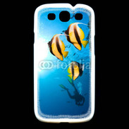 Coque Samsung Galaxy S3 Poisson jaune et noir