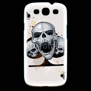 Coque Samsung Galaxy S3 Carte tête de mort trèfle