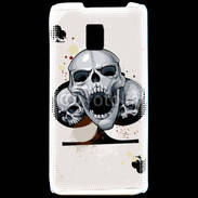 Coque LG P990 Carte tête de mort trèfle