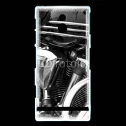 Coque Sony Xperia U Moto et chrome