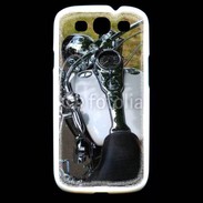 Coque Samsung Galaxy S3 Moto chromée