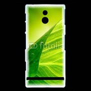 Coque Sony Xperia U Feuille écologie