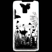 Coque LG P990 Papillon en noir et blanc