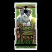 Coque Sony Xperia U Panier de chatton