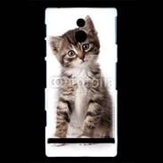 Coque Sony Xperia U Chaton gris 3