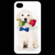 Coque iPhone 4 / iPhone 4S Chiot gentleman