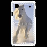 Coque Samsung Galaxy S Cheval blanc dans la neige
