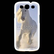 Coque Samsung Galaxy S3 Cheval blanc dans la neige