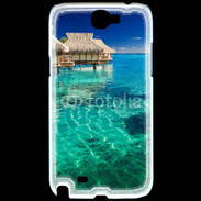 Coque Samsung Galaxy Note 2 Bungalow sur l'eau des tropiques