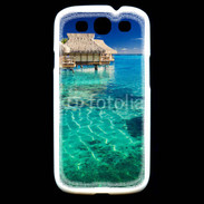 Coque Samsung Galaxy S3 Bungalow sur l'eau des tropiques