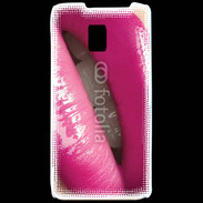 Coque LG P990 Lèvres roses