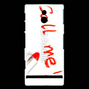 Coque Sony Xperia U Call me en rouge à lèvres