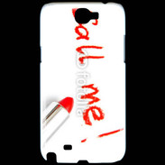 Coque Samsung Galaxy Note 2 Call me en rouge à lèvres
