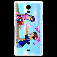 Coque Sony Xperia T Garçon romantique