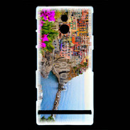 Coque Sony Xperia U Cote italienne fleurie