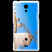 Coque Sony Xperia T Paysage avec des moulins