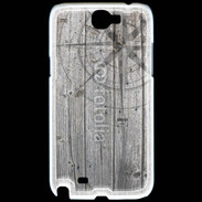 Coque Samsung Galaxy Note 2 Rose des vents sur fond en bois