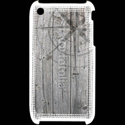 Coque iPhone 3G / 3GS Rose des vents sur fond en bois
