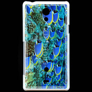 Coque Sony Xperia T Banc de poissons bleus