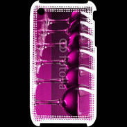 Coque iPhone 3G / 3GS Verre de vin sur fond rose