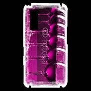 Coque Samsung Player One Verre de vin sur fond rose