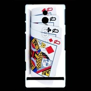 Coque Sony Xperia U Carré de dames au poker