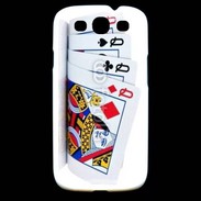 Coque Samsung Galaxy S3 Carré de dames au poker